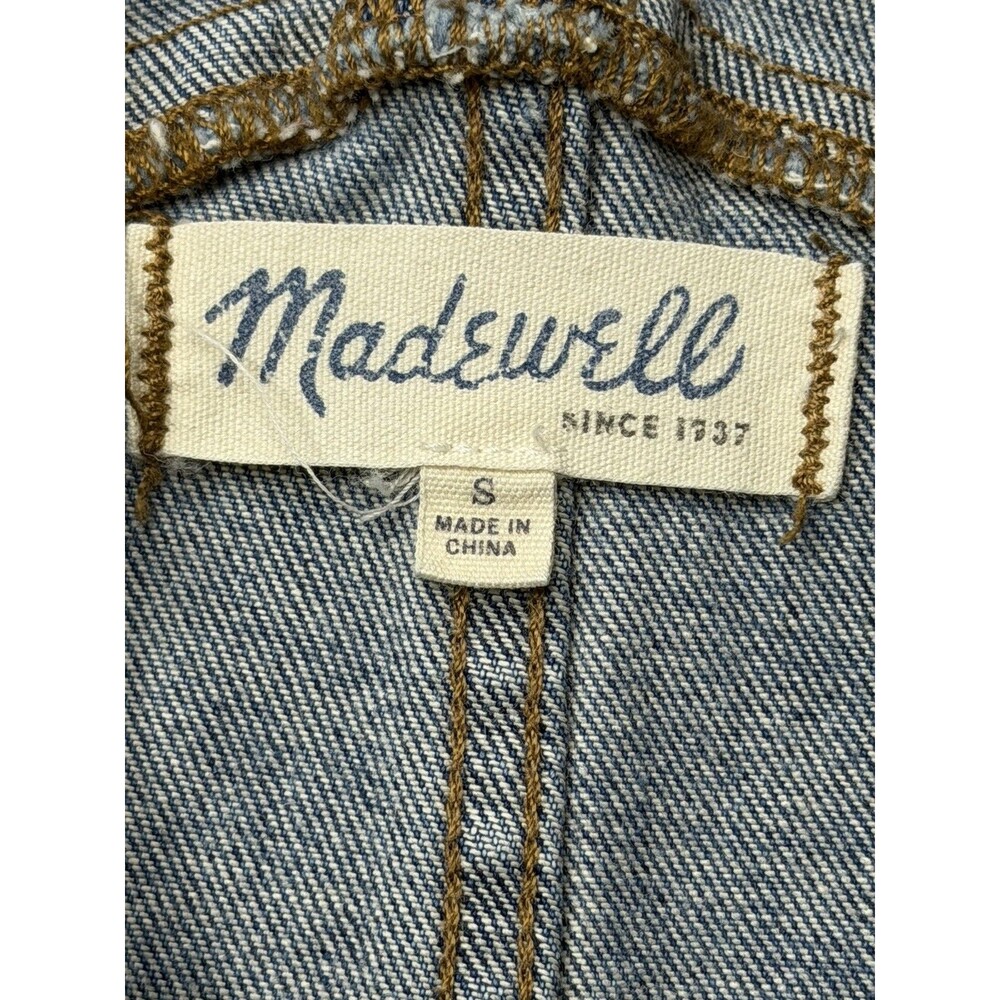 Madewell Denim Overalls Women’s Small Distressed Skinny Blue Bib Dungarees - Picture 6 of 9